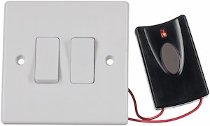A neat idea - connect the RF controller for outdoor LEDs behind a standard switch No beed to conenct to the mains