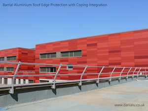 Dani Alu Barrial aluminium roof edge protection system